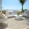 Homeroots 8' Beige And Ivory Round Geometric Washable Indoor Outdoor Area Rug 594973 - alternate 2