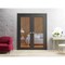 Sartodoors Slab Barn Door Panel Clear Glass, Lucia 2266 Matte Black and Aluminum Strips, Sturdy Finished Door LUCIA2266S-BLK-30 x 96 - alternate 3