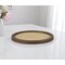 Homeroots 16" Brown And Natural Solid Wood And Wicker Handmade Round Serving Tray 609092 - alternate 1
