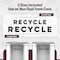Fuel Stickers Modern Trash & Recycle Stickers, Home & Office, Vinyl Label, Minimalist Design, White TR-RCY-LUXE-White - alternate 2