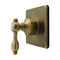 Kingston Brass Single-Handle Six-Way Diverter Valve with Square Trim Kit, Antique Brass KS4043TAL - alternate 1