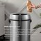 Happimess Chuck Kitchen/Office 17.2-Gallon Open-Top Trash Can, Platinum Silver HPM1015A - alternate 3