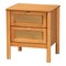 Baxton Studio Jenn Golden Brown Wood Japandi 3-Piece Storage Set with Distressed-Finished Rattan 253-13946-13947-13948-ZORO - alternate 2