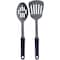 Oster Bluemarine 2 Piece Slotted Turner and Spoon Utensil Set in Navy Blue 137546.02 - alternate 1