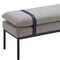Homeroots 48in Gray and Black Fabric Upholstered Bench 668847 - alternate 3