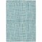 Homeroots 5' X 8' Teal Blue And Ivory Striped Washable Indoor Outdoor Area Rug 583463 - alternate 3