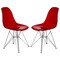Leisuremod Cresco Plastic Dining Side Chair, Transparent Red, 2PK CR19TR2 - alternate 1