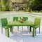 Leisuremod Weave Mace Indoor/Outdoor Dining Side Chair, Green, 4PK MC19G4 - alternate 2