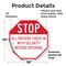 Signmission Stop All Drivers Check in With Secu, 10 Inch X 10 Inch, Vinyl Decal OC-D-10-216 - alternate 2