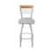 Holland Bar Stool Co Eleanor 36in Swivel Extra Tall Bar Stool, Anodized Nickel Finish, Medium Back and Graph Alpine Seat 880 - alternate 5