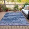 Homeroots 3' X 5' Navy Blue And Ivory Abstract Washable Indoor Outdoor Area Rug 630927 - alternate 1