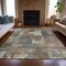 Homeroots 3' X 5' Pewter Khaki And Charcoal Abstract Washable Indoor Outdoor Area Rug 630783 - alternate 1