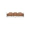 Homeroots 129" Chestnut Top Grain Leather Reclining Metal USB Sofa 720345 - alternate 4