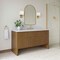 James Martin Vanities Hudson 60" Single Vanity, Honey Oak w/ 3 CM White Zeus Silestone Top 435-V60S-HNO-3WZ - alternate 2
