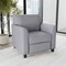Flash Furniture Contemporary Chair, Gray Back, 30-1/2 in W 29" L 31-1/2" H, Flared, Leather Seat BT-827-1-GY-GG - alternate 4