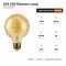 Euri Lighting G25 LED Filament Bulb, 4.5W, 250 lm, 2200K, E26, Amber Glass, Dimmable, UL VG25-3020ad - alternate 1