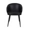 Manhattan Comfort Looma Metal Vegan Leather Side Chair in Black - Set of 2 DC1530-2 - alternate 3