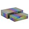 Homeroots Set of Two Rainbow And Gold Faux Shagreen Nesting Storage Boxes With Lids, 2PK 712932 - alternate 1