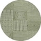 Homeroots 8' Olive Green And Ivory Round Geometric Washable Indoor Outdoor Area Rug 600764 - alternate 3