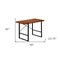 Homeroots 49" Brown and Black Wood and Metal Sled Computer Desk 489863 - alternate 5