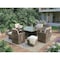 Homeroots Nine Piece Clear and Gray Glass Dining Set 372319 - alternate 2
