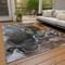 Homeroots 9' X 12' Orange Abstract Washable Non Skid Indoor Outdoor Area Rug 559467 - alternate 2