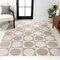 Jonathan Y Helena Modern Geometric Circles In Squares High-Low Beige/Cream 3 ft. x 5 ft. Area Rug SND104A-3 - alternate 1