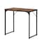 Homeroots 32" Brown and Black Wood and Metal H-Shape Computer Desk 568039 - alternate 2