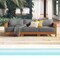 Alaterre Furniture Alaterre Barton 3 Seater Outdoor Sofa with Gray Cushions for Patio Natural Finish 80-BARTON-3SOFA-G - alternate 2