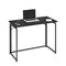 Homeroots 40" Black Wood and Stainless Steel Computer Desk 723732 - alternate 3