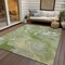 Homeroots 5' X 8' Green Blue And Gray Abstract Washable Indoor Outdoor Area Rug 597771 - alternate 3