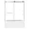 Kingston Brass 60" Acrylic Alcove Left-Hand Drain Tub with Right Sliding Tub Door, White/Brushed Nickel KVTAP603622L8 - alternate 1