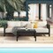 Alaterre Furniture Alaterre Barton Patio Sofa and Coffee Table Furniture Set for Outdoor Use Black Finish 80-BARTON-3SOFATB-B - alternate 3