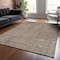 Homeroots 9' X 12' Brown And Ivory Geometric Washable Indoor Outdoor Area Rug 600730 - alternate 4