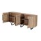 Homeroots 84" Beige Solid Wood Carved Geometric Sideboard with Four Doors 634318 - alternate 3