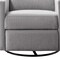 Homeroots 26" Gray Tufted Linen Gliding Swivel Manual Rocker Recliner 652002 - alternate 3