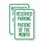 Signmission Reserved Parking Patient of the Month, 18'' X 24'' 2 Signs, Heavy Gauge Aluminum, 2PK A-1824-2PACK-23061 - alternate 1
