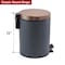 Elama 3 Gallon Stylish Grey and Copper Soft Pedal Office, Kitchen and Bathroom Trash Bin EL-12 - alternate 4