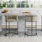 Manhattan Comfort Cosmopolitan Metal Upholstered Barstool in Stone Gray BS015-ST - alternate 3