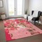 Homeroots 3' X 5' Coral Pink And Brown Abstract Washable Indoor Outdoor Area Rug 599556 - alternate 2