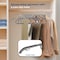 Serenelife Grey Plastic Clothes Hangers with Rubber Pads, Durable, Non-Slip, 360 degrees Swivel Metal, 50PK SLHRBGY50 - alternate 2