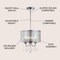 Jonathan Y Avah 13" Metal/Crystal Adjustable LED Drop Chandelier, Chrome JYL7465A - alternate 3
