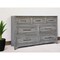 Homeroots 62" Brown Solid Wood Seven Drawer Double Dresser 524607 - alternate 3