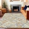 Homeroots 8' X 10' Ivory And Cream Geometric Washable Indoor Outdoor Area Rug 609139 - alternate 3