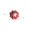 Homeroots Set of Eight Red Pink And Green Floral Ceramic Drawer Pull Knobs, 8PK 321690 - alternate 2