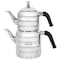 Korkmaz Mina Maxi Stainless Steel 1.1 Liter Tea Pot and 2.0 Liter Kettle Set A036 - alternate 1