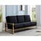 Leisuremod Jefferson Contemporary Velvet Sofa with Gold Frame, Black JAG77BL - alternate 4
