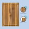 Happimess Eldridge Small 14"W x 10"D Handcrafted Acacia Wood Grain Thick Reversible Cutting Board w/Juice Gro CUT1003A - alternate 3