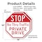 Signmission Stop No Thru Traffic Private Drive, 18 inch X 18 inch, Plastic Sign, 2PK OC-P-2PACK-18-223 - alternate 3