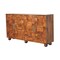 Homeroots 36in Chestnut Solid Wood Carved Geometric Accent Cabinet With Four Doors 654278 - alternate 3